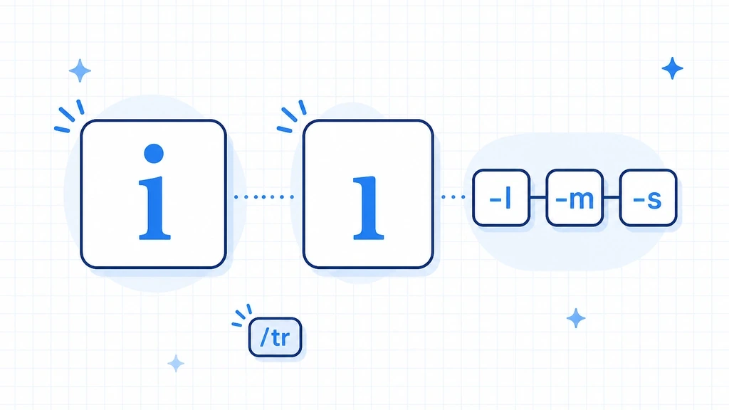 Translate Website to Turkish: dotted i vs dotless ı tiles with a suffix chain and a /tr chip on a white grid